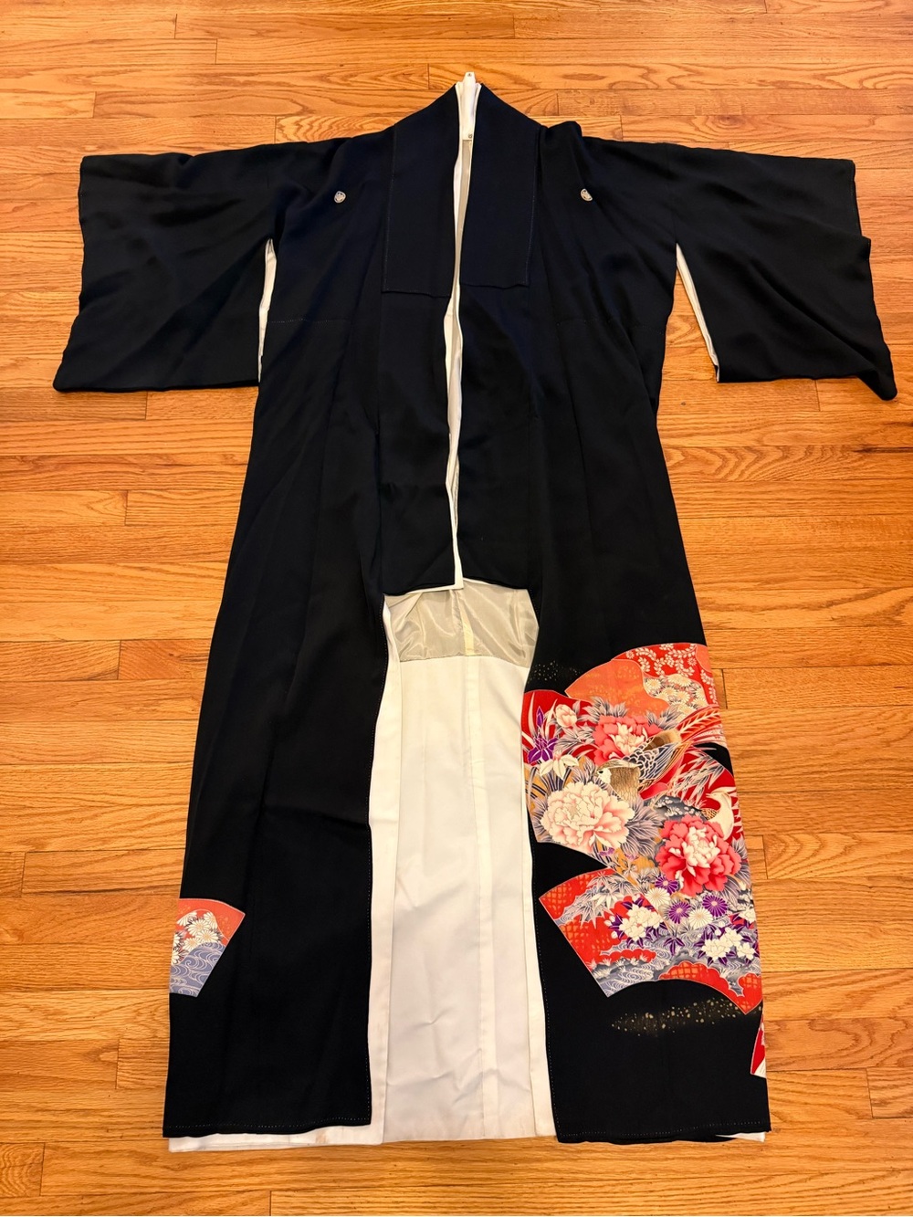 Vintage Kurotomesode (formal black kimono)
